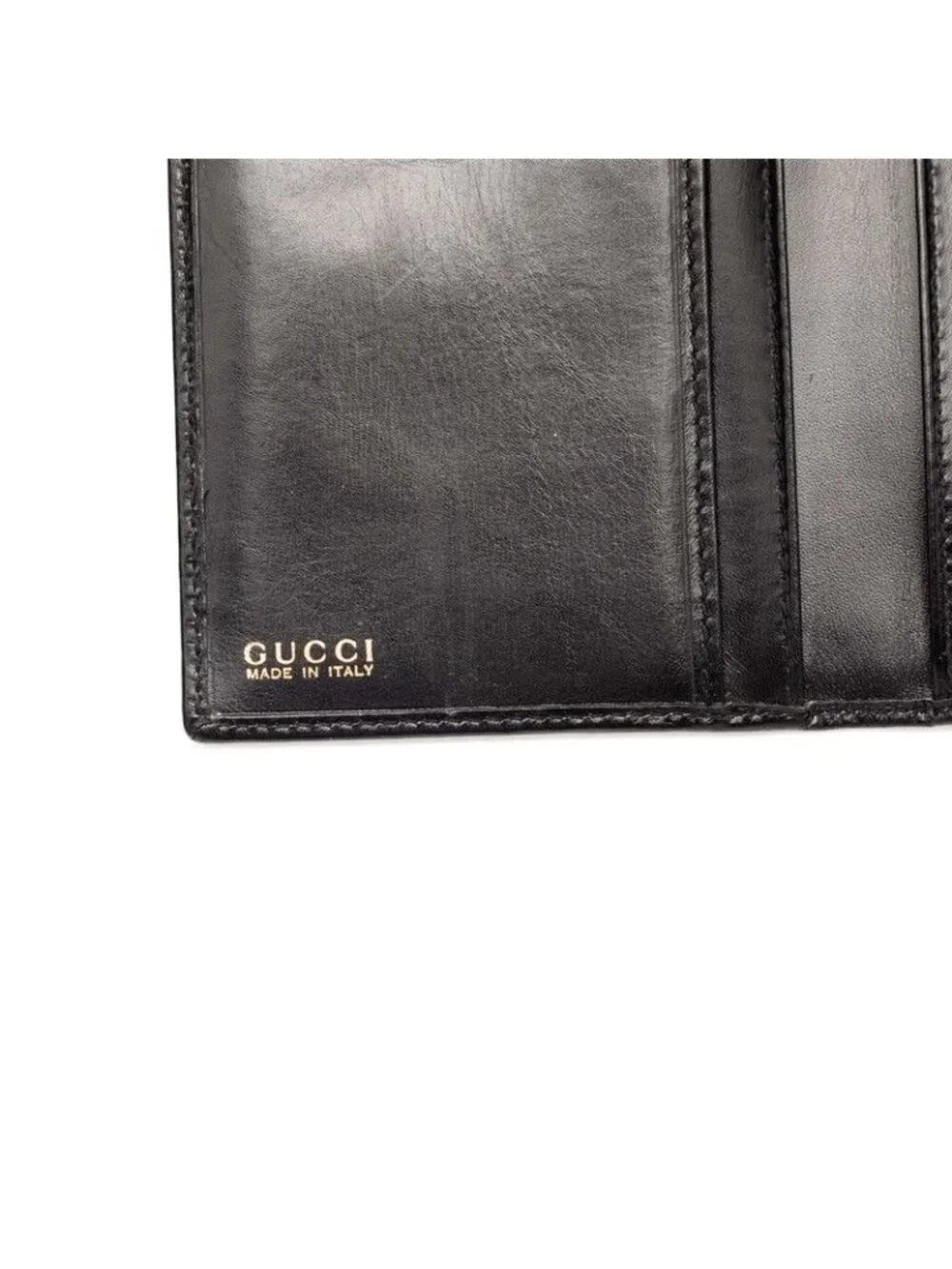 Gucci Vintage Horsebit Wallet 035 661 Black Leather - Picture 5 of 6